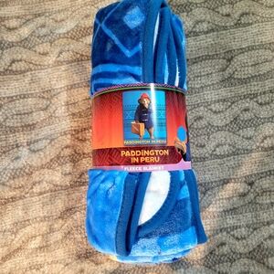 NEW Paddington in Peru Blue Fleece Blanket - Soft Plush Throw